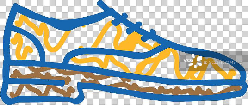 男性鞋类图标涂鸦图片素材