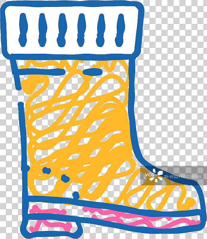 橡胶靴图标涂鸦图片素材