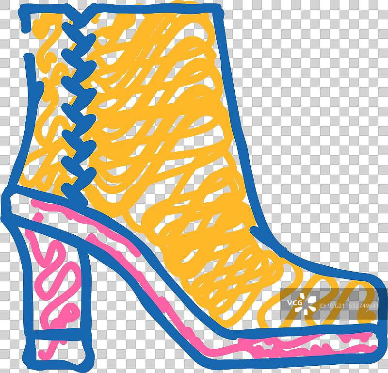 ankle boots 图标涂鸦图片素材