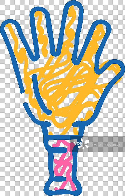 拍手扇配件图标涂鸦图片素材