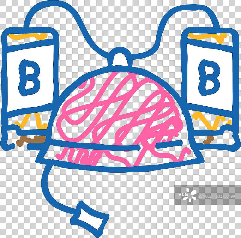 带有啤酒图标的头盔涂鸦图片素材