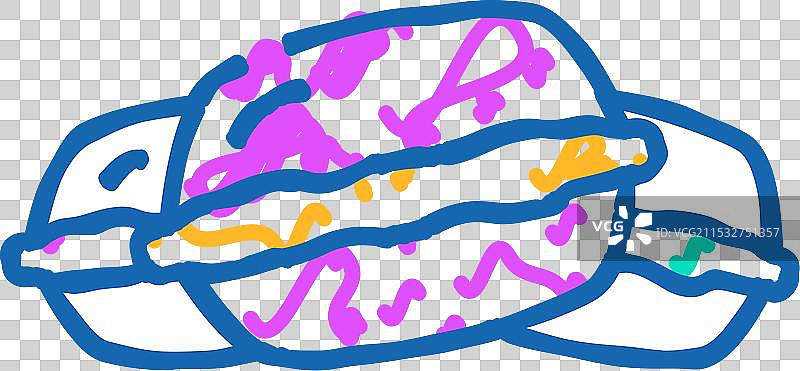 五彩饺子图标涂鸦图片素材