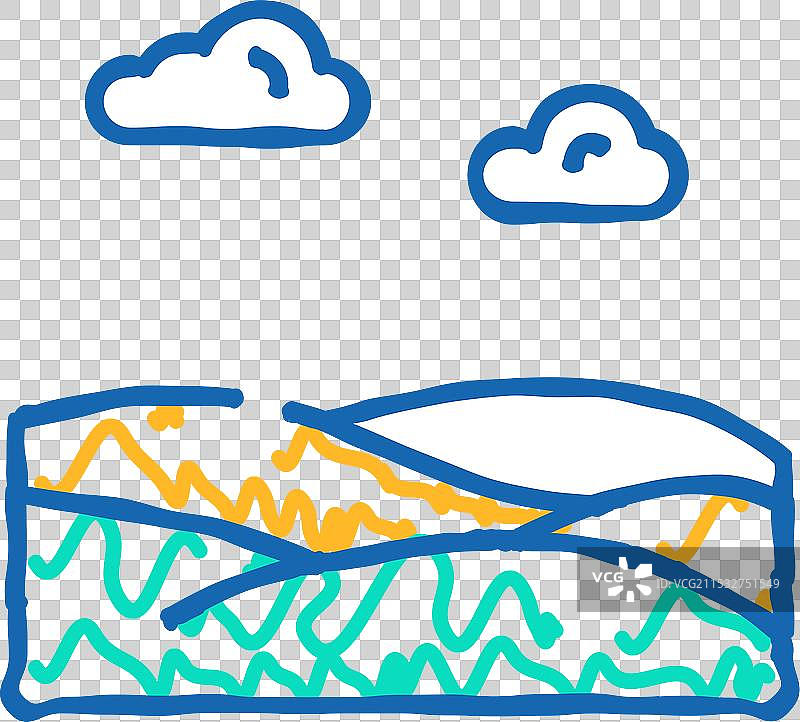 撒哈拉沙漠图标涂鸦图片素材