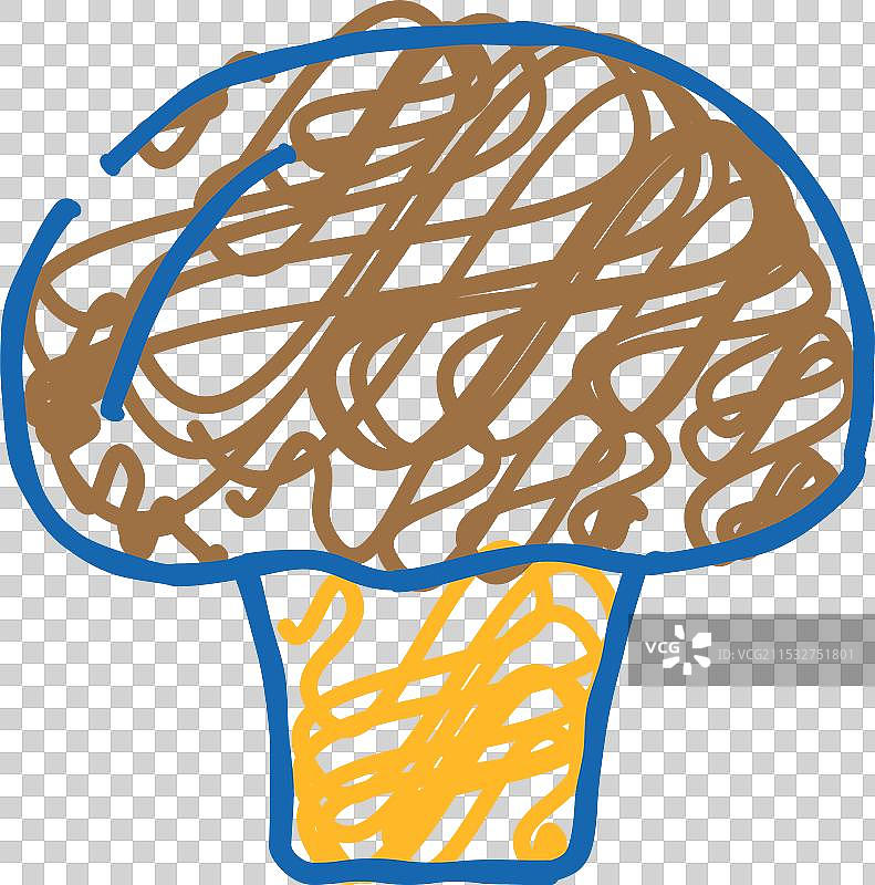 香菇图标涂鸦图片素材