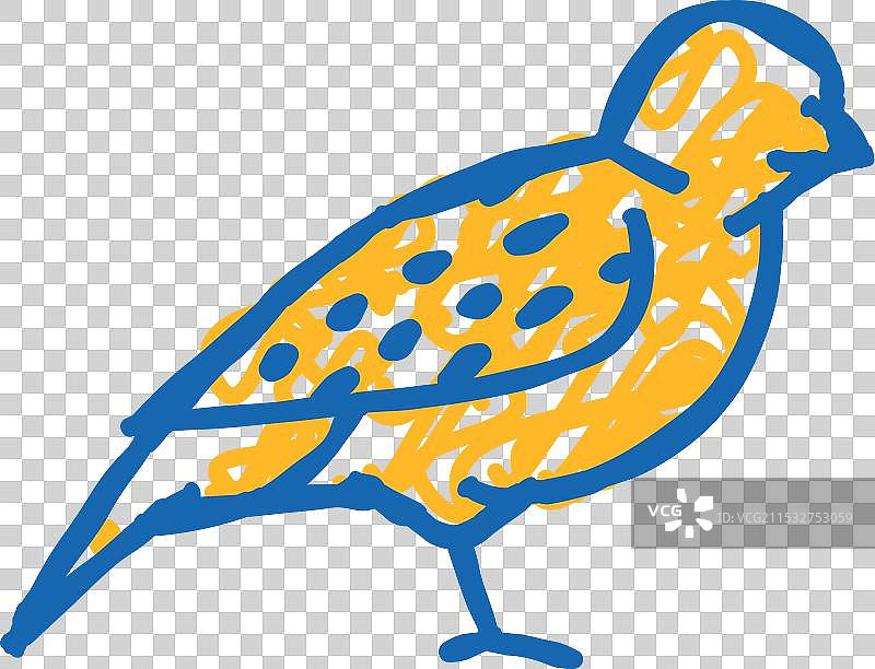 麻雀鸟图标涂鸦图片素材