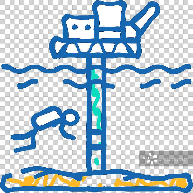 油井图标涂鸦图片素材