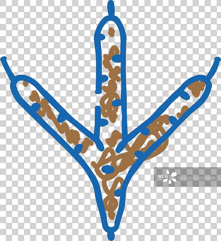 鸡爪印图标涂鸦图片素材