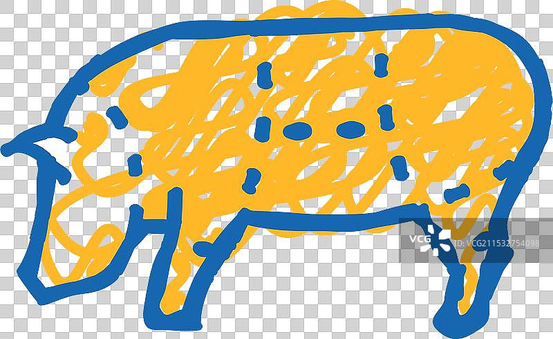 小猪图标涂鸦图片素材