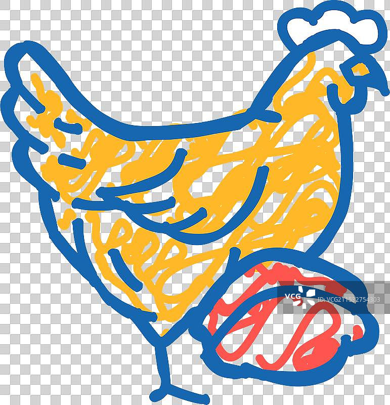 鸡肉图标涂鸦图片素材