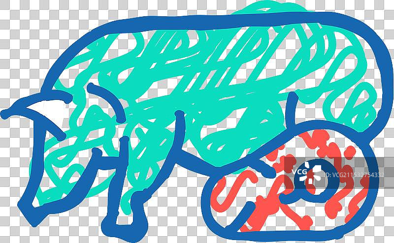 猪肉图标涂鸦图片素材