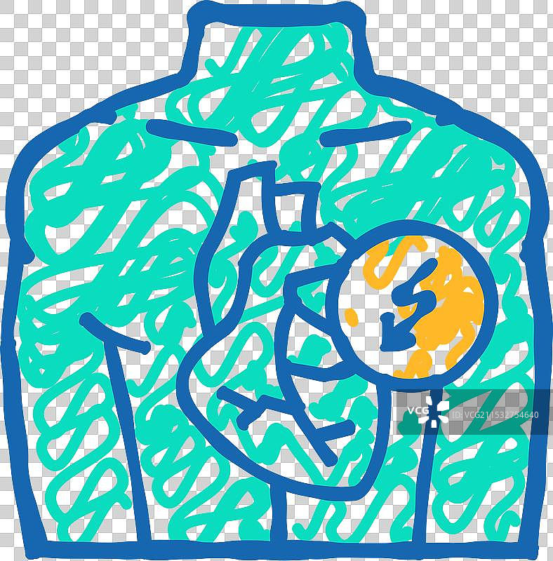 心痛图标涂鸦图片素材