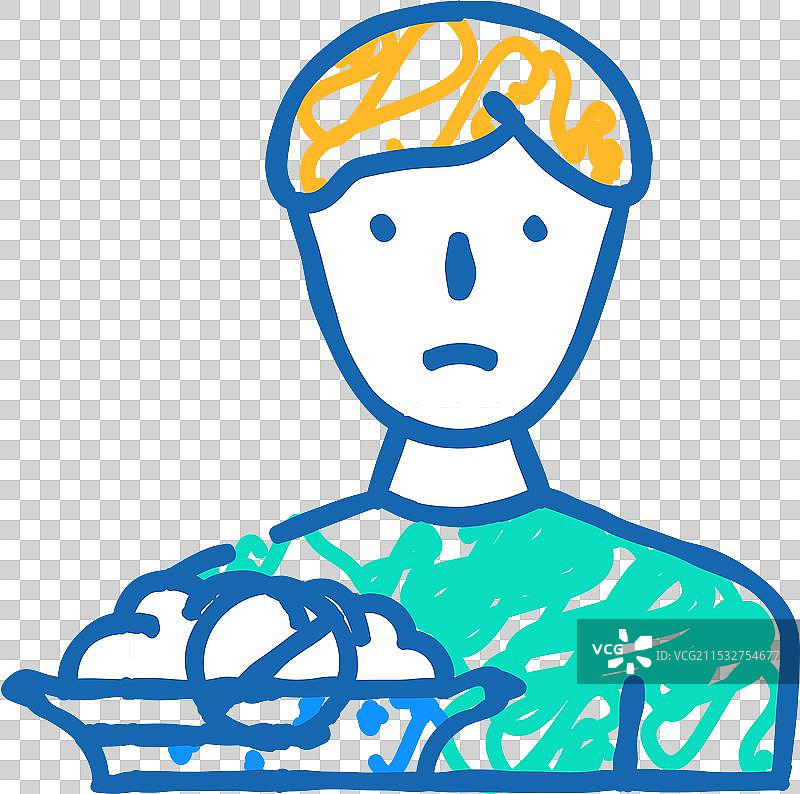 拒绝进食图标涂鸦图片素材