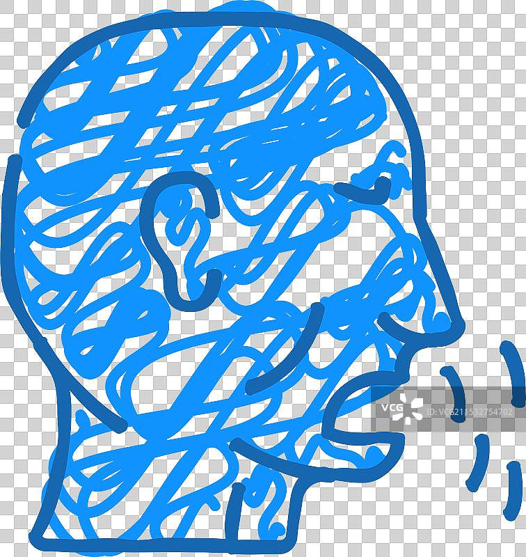 咳嗽疾病图标涂鸦图片素材