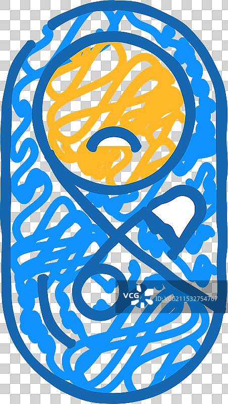 儿童疼痛图标涂鸦图片素材