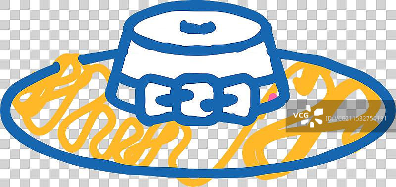 女性夏季帽子图标涂鸦图片素材