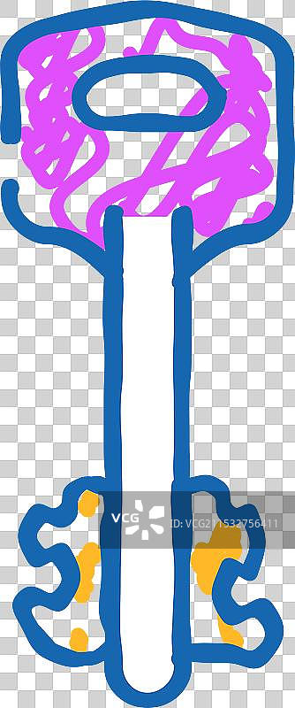 旧钥匙图标涂鸦图片素材