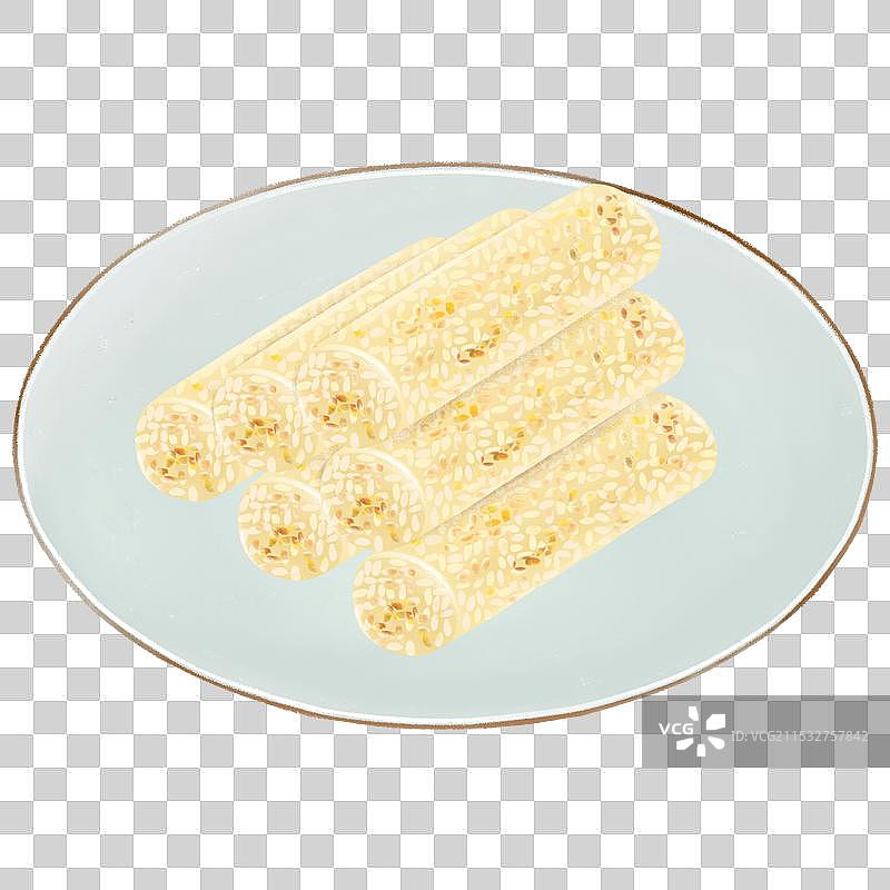 常州特色美食插画常州芝麻糖图片素材