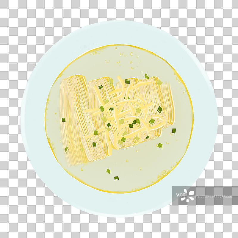 常州特色美食插画银丝面图片素材