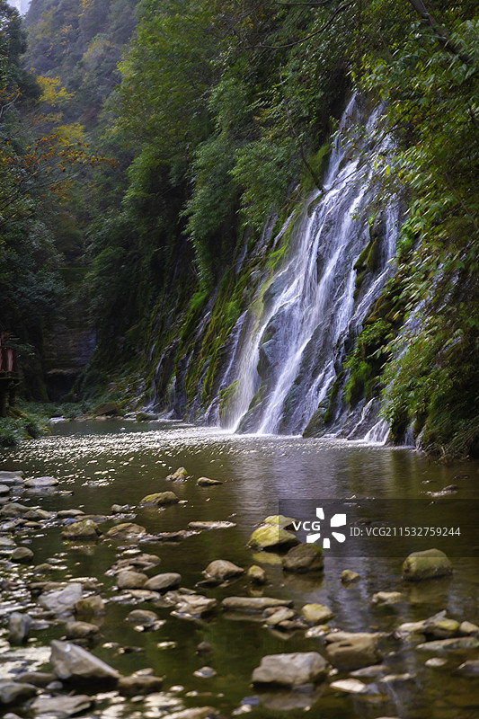 山谷瀑布--陕西汉阴中坝大峡谷图片素材