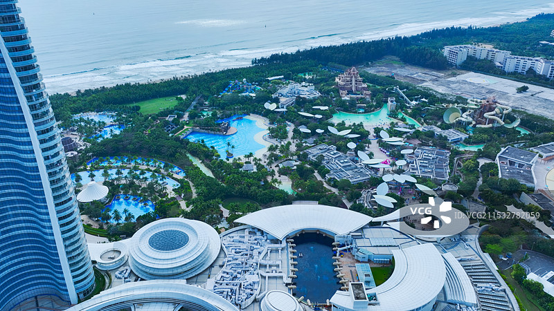 海南亚特兰蒂斯七星酒店航拍图片素材