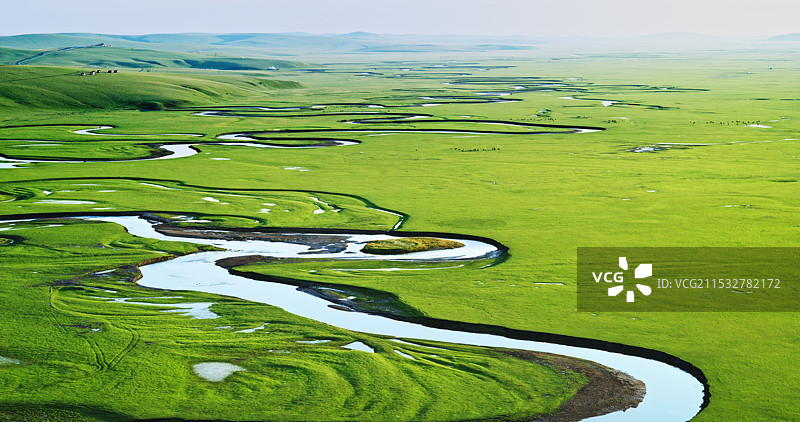 呼伦贝尔大草原莫日格勒河图片素材