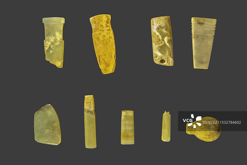 河北博物院（河北省博物馆）“河北商代文明”展：玉饰件（藁城台西出土）图片素材