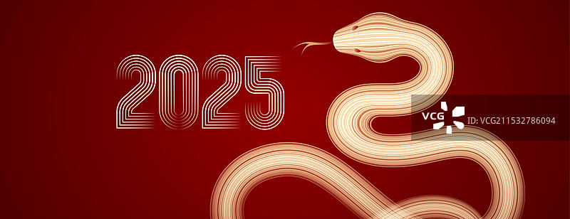 发光蛇年插画图片素材