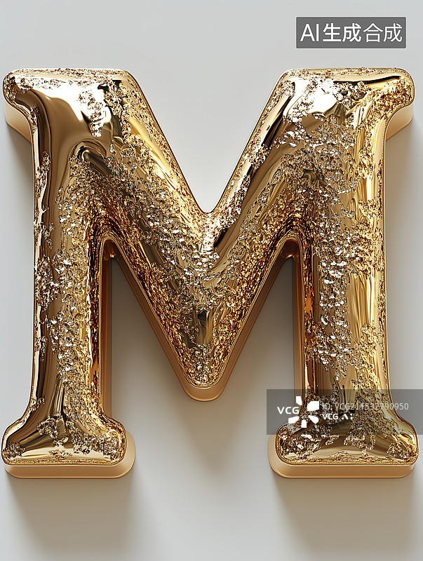 【AI数字艺术】英文字母M图片素材