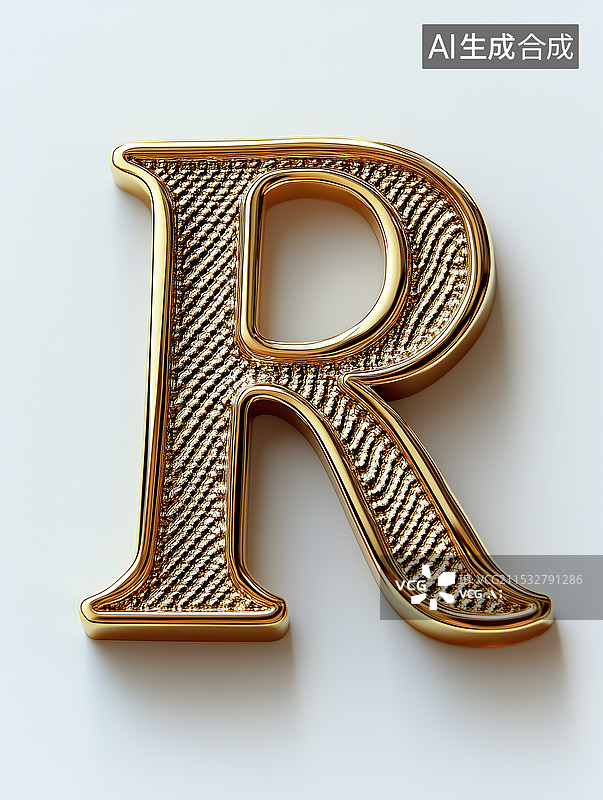 【AI数字艺术】英文字母R图片素材