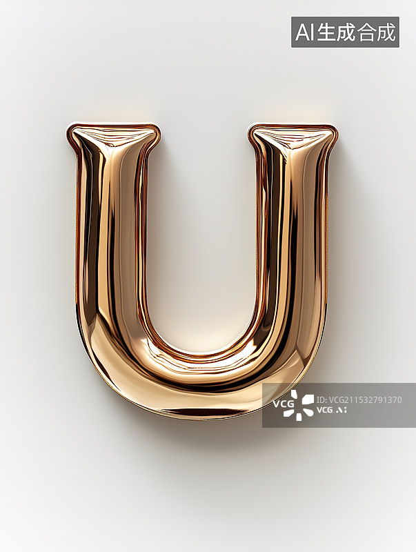 【AI数字艺术】英文字母U图片素材
