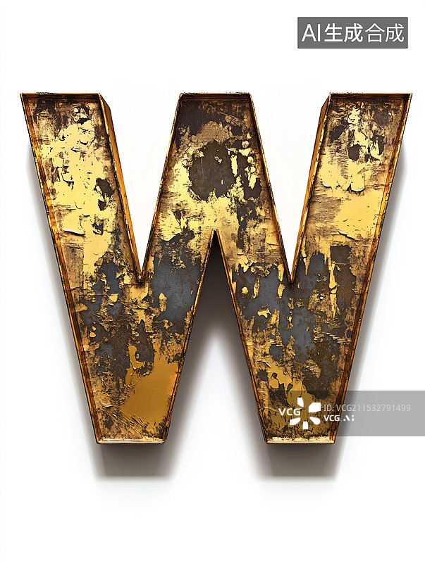 【AI数字艺术】英文字母W图片素材