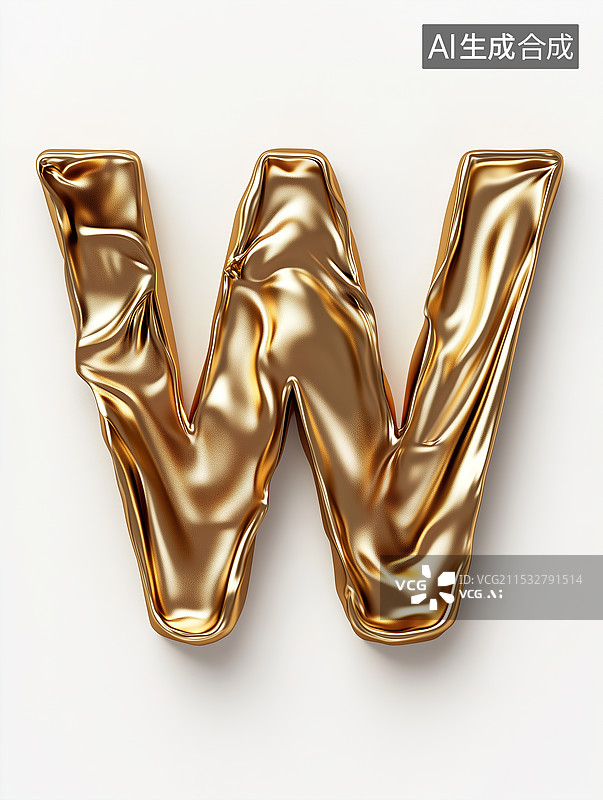 【AI数字艺术】英文字母W图片素材