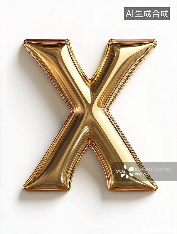 【AI数字艺术】英文字母X图片素材