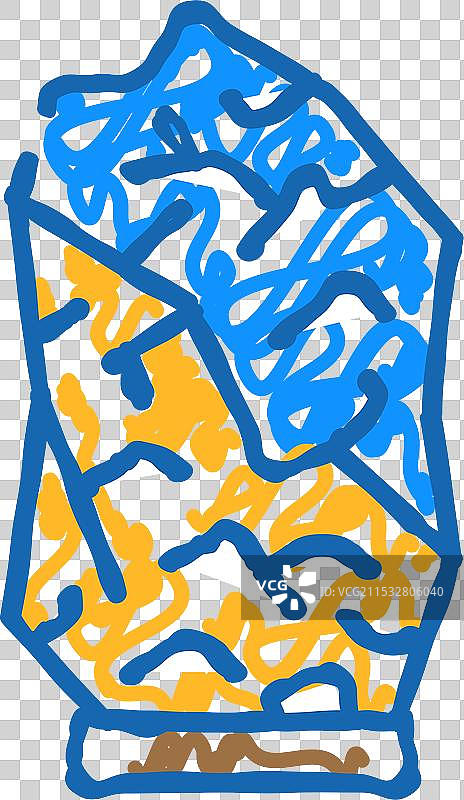 石头形状的夜灯图标涂鸦图片素材