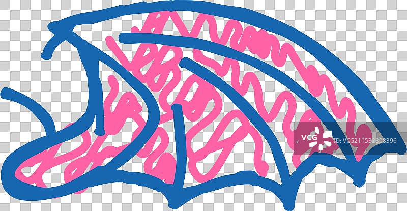 龙翼图标涂鸦图片素材