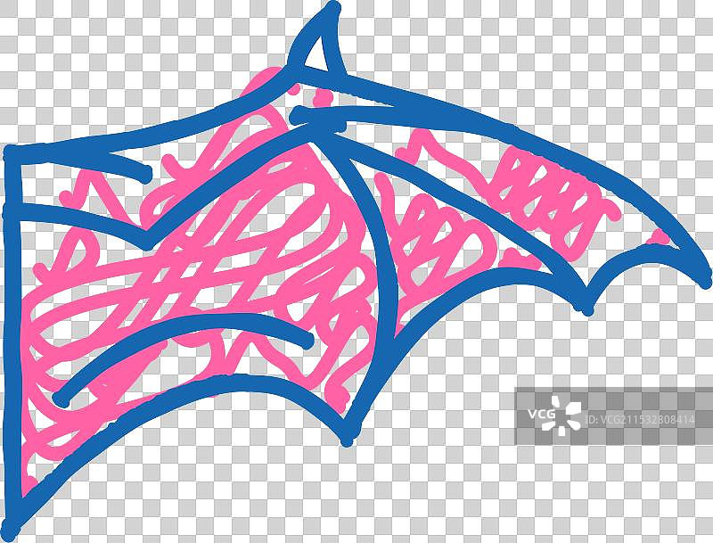 石像鬼翅膀图标涂鸦图片素材