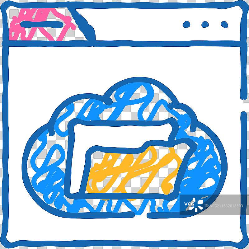 网页文件夹图标涂鸦图片素材