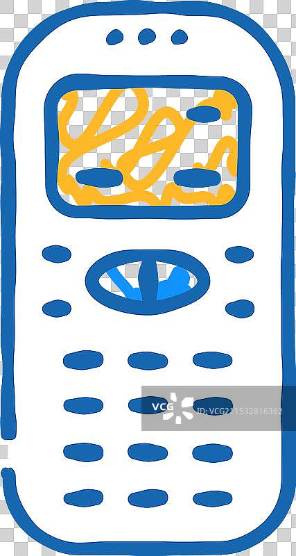 旧款手机小工具图标涂鸦图片素材