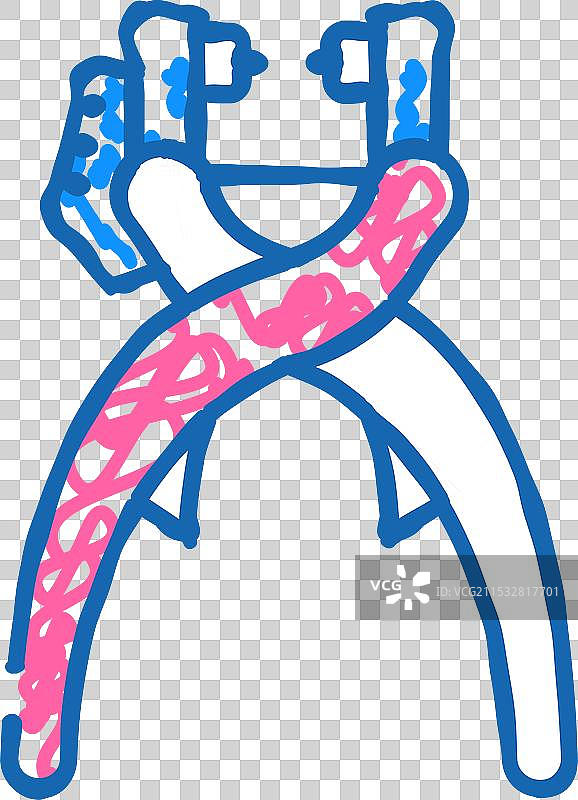 压环钳图标涂鸦图片素材