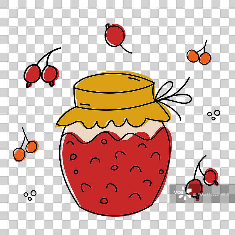 精美呈现的美味草莓罐头图片素材