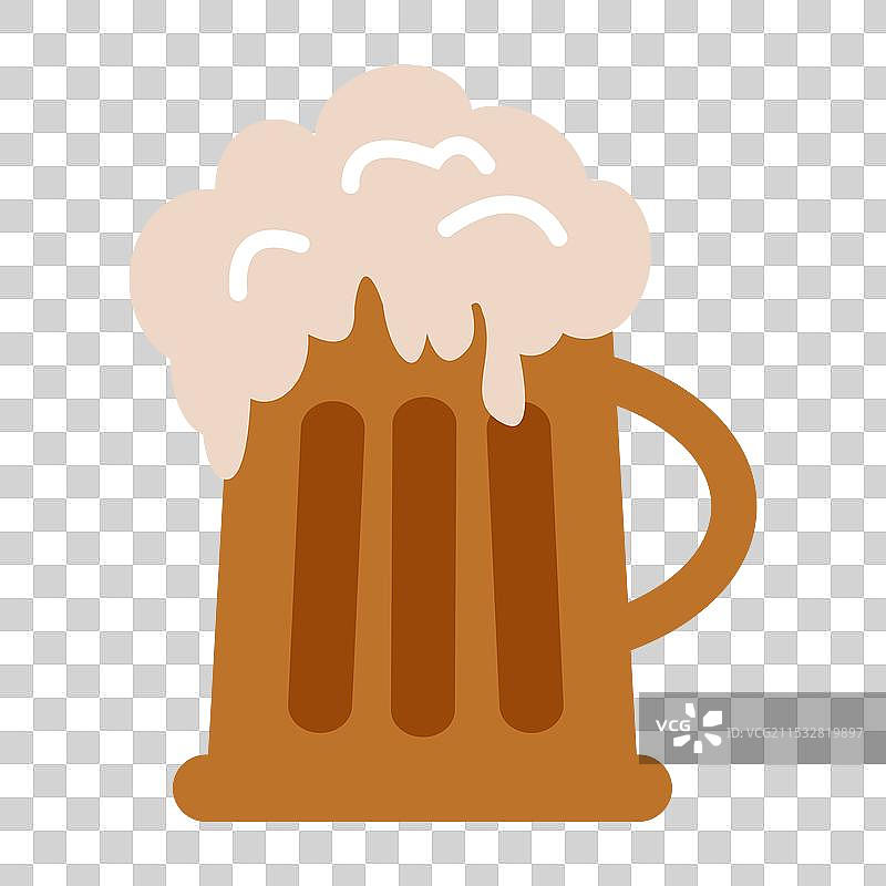 西部荒野啤酒，白色背景，孤立展示图片素材