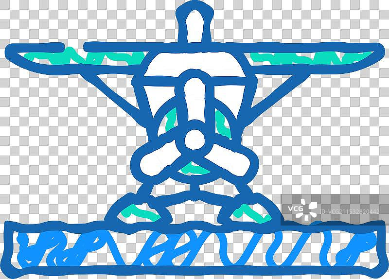 女性穿着外套的水上飞机图片素材