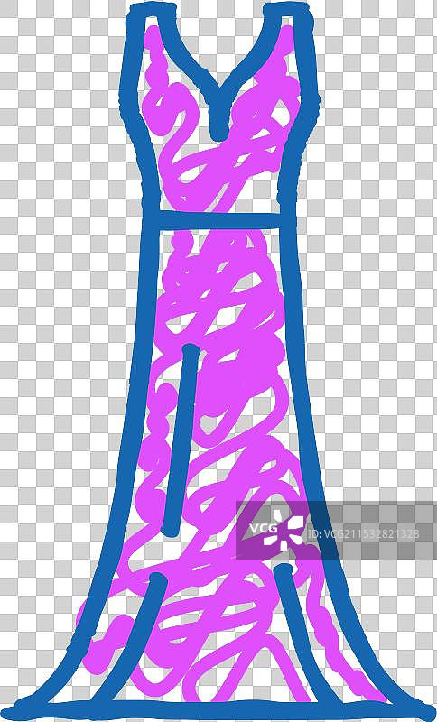 A线婚纱图标涂鸦图片素材