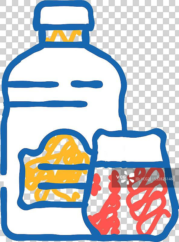 石榴汁图标涂鸦图片素材