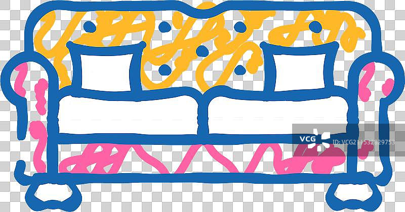 沙发客厅图标涂鸦图片素材