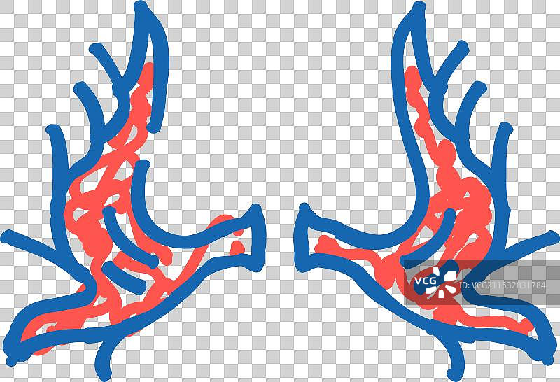 驼鹿角动物图标涂鸦图片素材