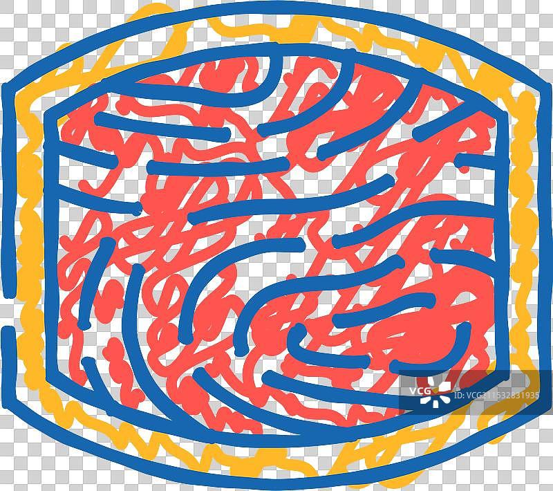 木制切菜板厨房炊具图标涂鸦图片素材