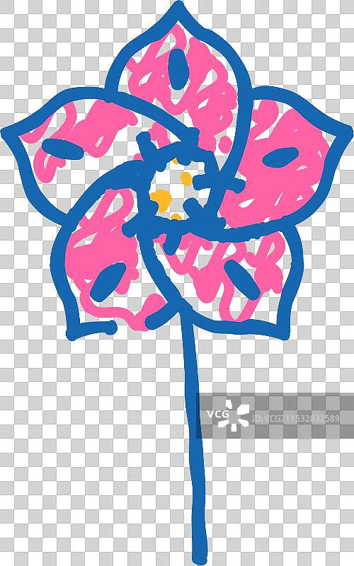 春季地黄花图标涂鸦图片素材