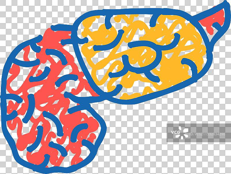 胰腺癌图标涂鸦图片素材