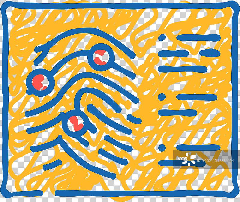 指纹犯罪图标涂鸦图片素材